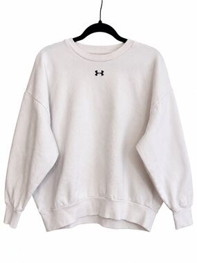 Under Armour Women’s White Oversized Crewneck Sweatshirt | Size Medium